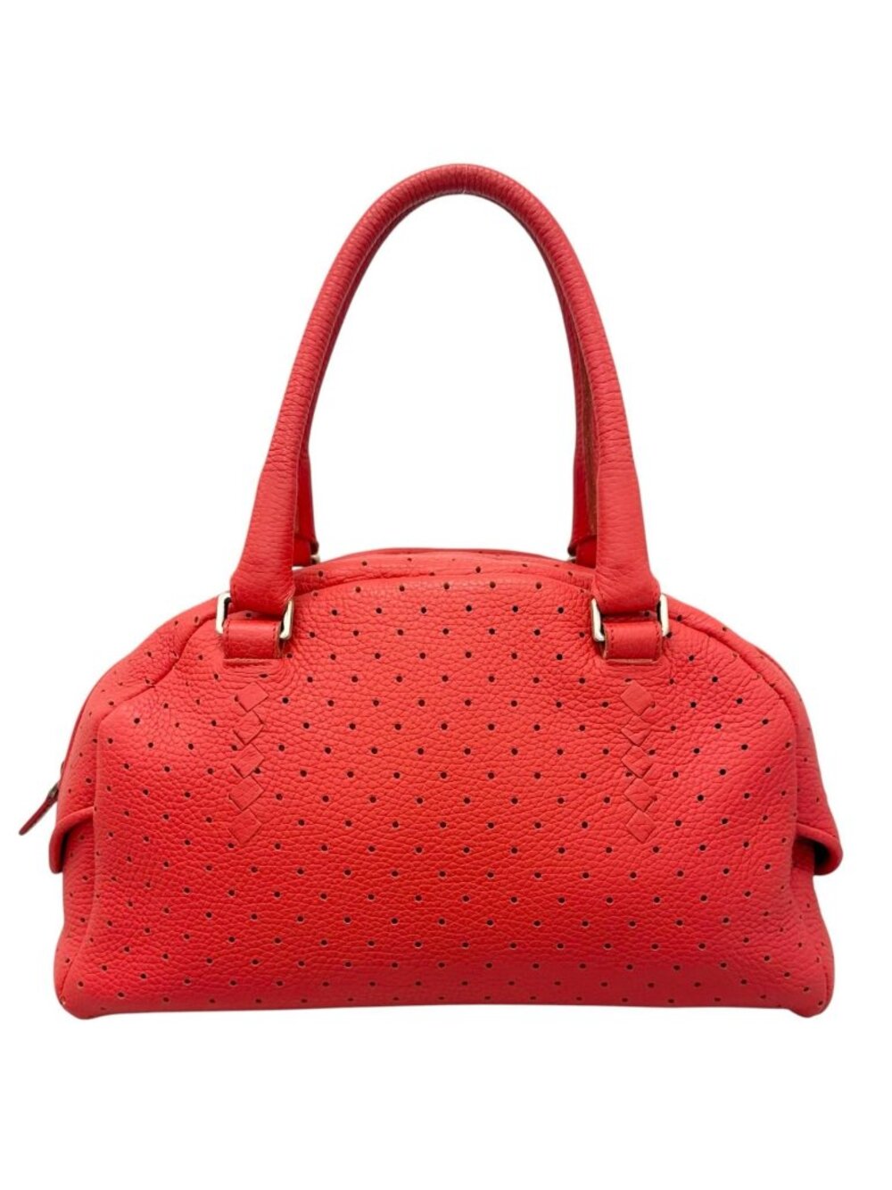 Bottega Veneta Handbag Perforated Leather Red Mini